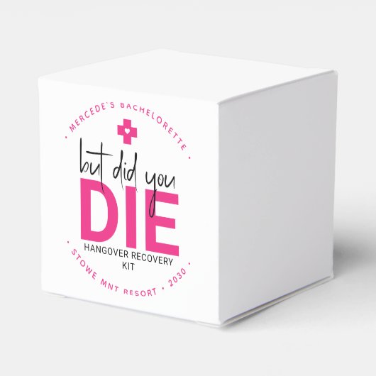 Bachelorette Hangover werd gepersonaliseerd, maar  Bedankdoosjes (Achterkant)