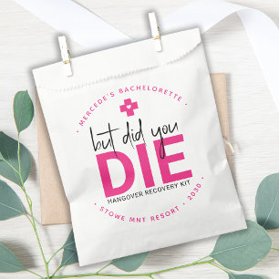 Bachelorette Hangover werd gepersonaliseerd, maar Bedankzakje