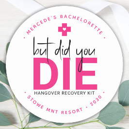Bachelorette Hangover werd gepersonaliseerd, maar  Ronde Sticker