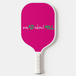 Bachelorette Hashtag Pickleball Paddle Pink Green