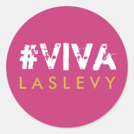 Bachelorette Hashtag Pink Gold White Sticker