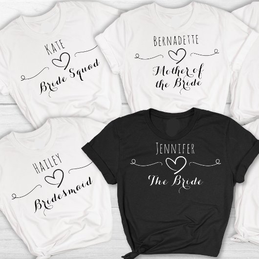 Bachelorette Hen Bridal Party Naam Titel Bruid T-shirt