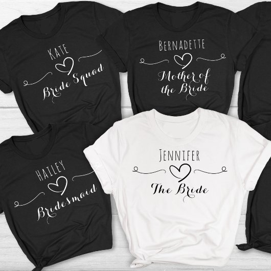 Bachelorette Hen Bridal Party Naam Titel Bruid T-shirt
