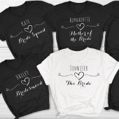Bachelorette Hen Bridal Party Naam Titel Bruid T-shirt