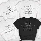 Bachelorette Hen Bridal Party Naam Titel Bruid T-shirt