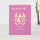 Bachelorette Hen Party Roze Paspoort Reisplan (Voorkant)