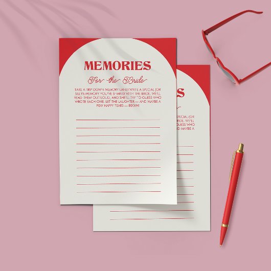 Bachelorette Herinneringen voor de bruid spel Flyer