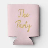 Bachelorette Het Feestweekend Roze Gouden Kippetri Blikjeskoeler (Achterkant)