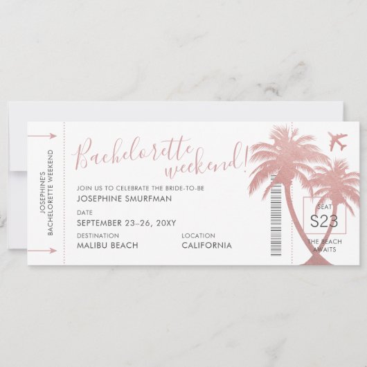 Bachelorette-instapkaart voor elke bestemming kaart (Voorkant)