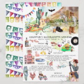 Bachelorette Itinerary | Austin, Texas Fiesta Kaart (Voorkant / Achterkant)