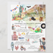 Bachelorette Itinerary | Austin, Texas Fiesta Kaart (Voorkant)