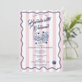 Bachelorette Itinerary Bach Weekend Casino Pink Kaart (Staand voorkant)