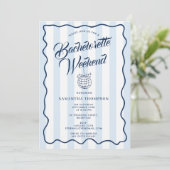 Bachelorette Itinerary Bach Weekend Disco Party Kaart (Staand voorkant)