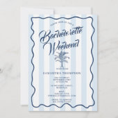 Bachelorette Itinerary Bach Weekend Palm Tree Kaart (Voorkant)