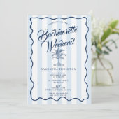 Bachelorette Itinerary Bach Weekend Palm Tree Kaart (Staand voorkant)