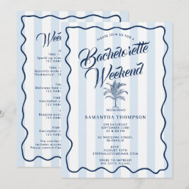 Bachelorette Itinerary Bach Weekend Palm Tree Kaart