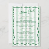 Bachelorette Itinerary Bach Weekend Pizza Italian Kaart (Achterkant)