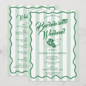 Bachelorette Itinerary Bach Weekend Pizza Italian Kaart (Voorkant / Achterkant)