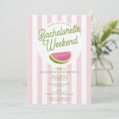 Bachelorette Itinerary Bach Weekend Retro Summer Kaart (Staand voorkant)