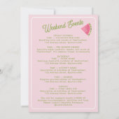 Bachelorette Itinerary Bach Weekend Retro Summer Kaart (Achterkant)