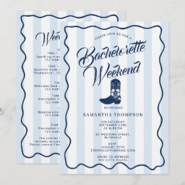 Bachelorette Itinerary Bach Weekend Rodeo Boots Kaart