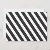 Bachelorette Itinerary Floral Stripe Black & Gold  Kaart (Achterkant)