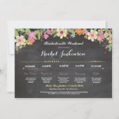 Bachelorette Itinerary Vrijgezellenfeest Chalk Inv Kaart (Voorkant)