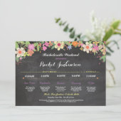 Bachelorette Itinerary Vrijgezellenfeest Chalk Inv Kaart (Staand voorkant)