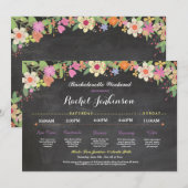 Bachelorette Itinerary Vrijgezellenfeest Chalk Inv Kaart (Voorkant / Achterkant)