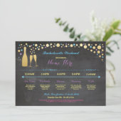 Bachelorette Itinerary Vrijgezellenfeest Chalk Inv Programmakaart (Staand voorkant)