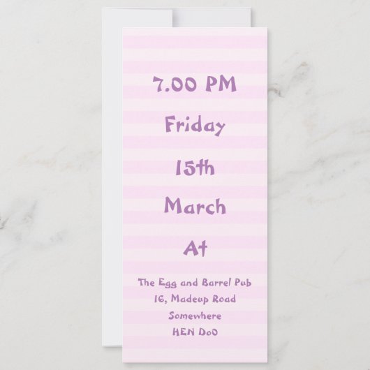 Bachelorette Kaart (Achterkant)