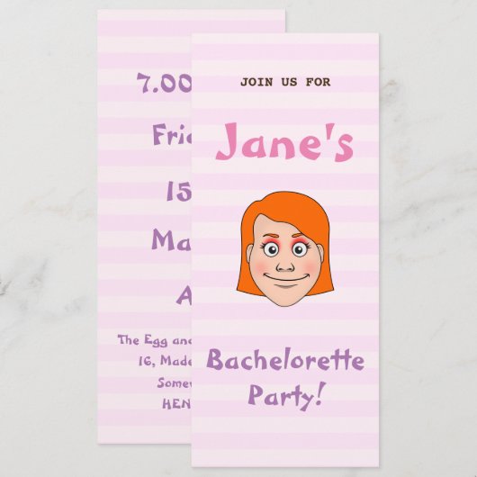 Bachelorette Kaart (Voorkant / Achterkant)