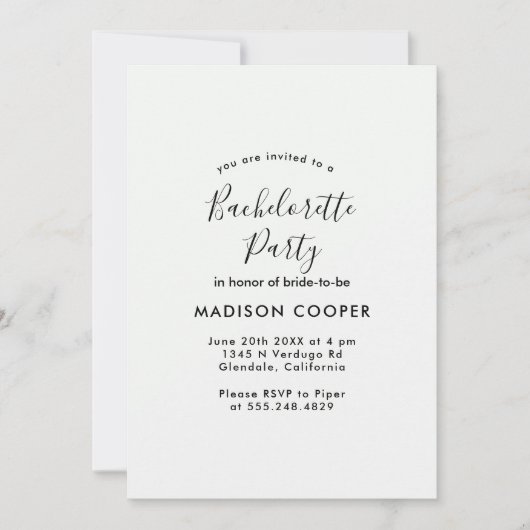 Bachelorette Kaart (Voorkant)