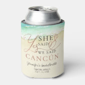 Bachelorette Kan Koeler | Aquarel Cancun Strand (Blikje Voorkant)