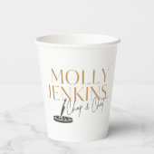 Bachelorette kook thema feest Papieren bekers (Achterkant)