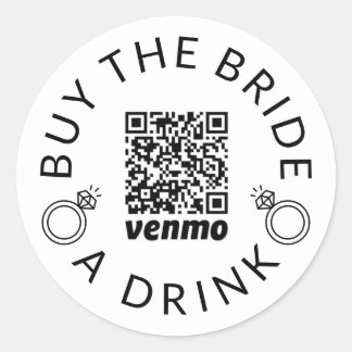 Bachelorette Koop Bruid een Drink Venmo Sticker