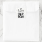 Bachelorette Koop de Bride een code van QR van de Vierkante Sticker (Tas)