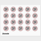 Bachelorette Koop De Bruid Een Drink QR Code Roze Ronde Sticker (Vel)