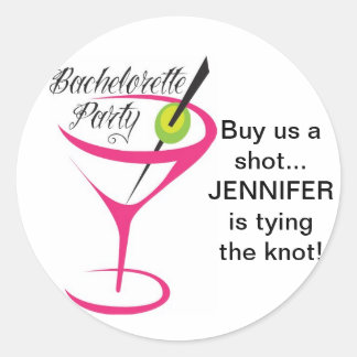 Bachelorette_Koop ons een shot_Stickers Ronde Sticker
