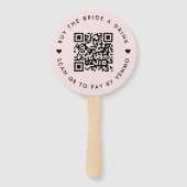 Bachelorette koopt de bride een Drink | QR-code Ro Handwaaier (Voorkant)