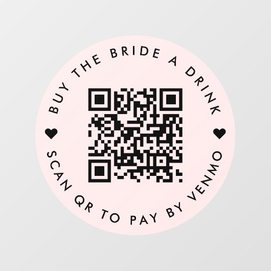 Bachelorette koopt de bride een Drink | QR-code Ro Raamsticker (Vel)