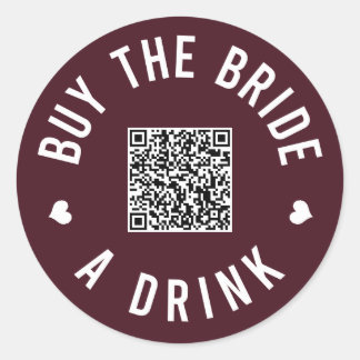Bachelorette koopt de bride een Drink van Venmo QR Ronde Sticker