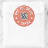 Bachelorette koopt de bride een Drink van Venmo QR Ronde Sticker (Tas)