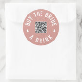 Bachelorette koopt de bride een Drink van Venmo QR Ronde Sticker (Tas)