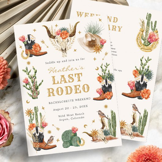 Bachelorette Laatste Rodeo uitnodiging