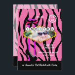 Bachelorette Las Vegas met foto van Casino Party Kaart<br><div class="desc">aan uw gebeurtenisspecificaties. Grafische kaart op video vi.</div>