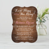 Bachelorette "Last Fling Before the Ring" nodigt u Kaart (Staand voorkant)