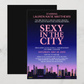 Bachelorette/Lingerie Movie Poster Party Kaart (Voorkant / Achterkant)