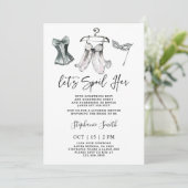 Bachelorette Lingerie Vrijgezellenfeest Kaart (Staand voorkant)