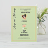 Bachelorette margs en huwelijksfeest foto kaart (Staand voorkant)